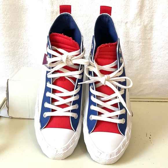 Converse UNT1TL3D High Top Sneakers Red White Blue Sz 7 men’s/ Sz 9 women’s - Picture 6 of 11